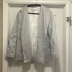 Oversized glitter blazer